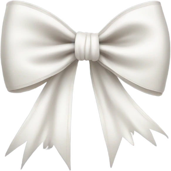 Aesthetic white bow emoji