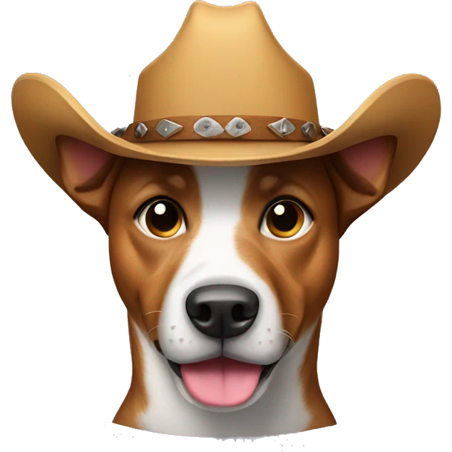 Dog wearing a cowboy hat emoji