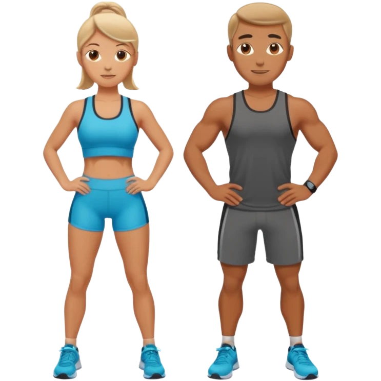 GYM PAREJA HOMBRE Y MUJER emoji