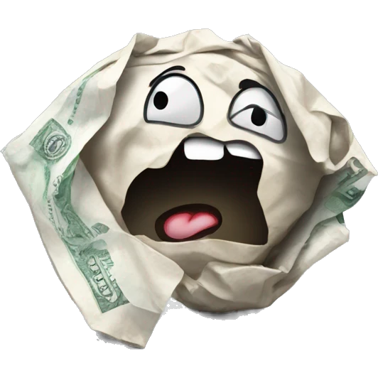 crumpled bill emoji