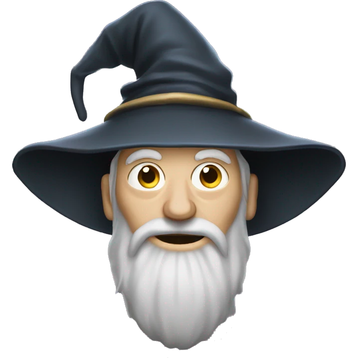 ugly wizard with large space between his ey emoji