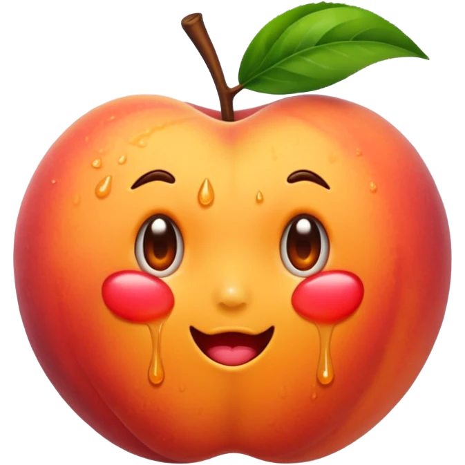 dripping peach emoji emoji