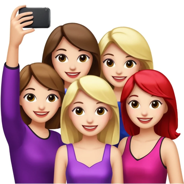 girls taking selfie in club emoji