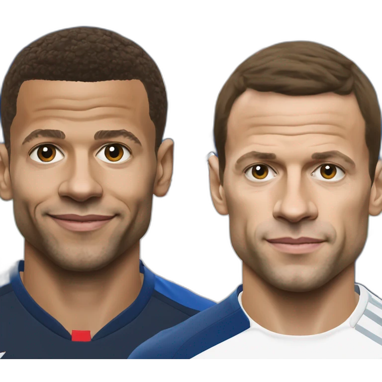 Emanuel macron qui tchek kilian Mbappé emoji