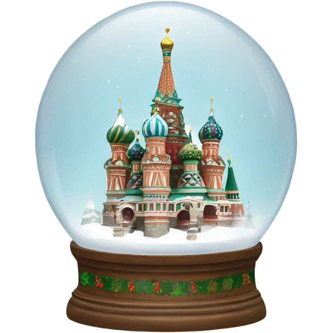 Kremlin in Christmas snow globe emoji