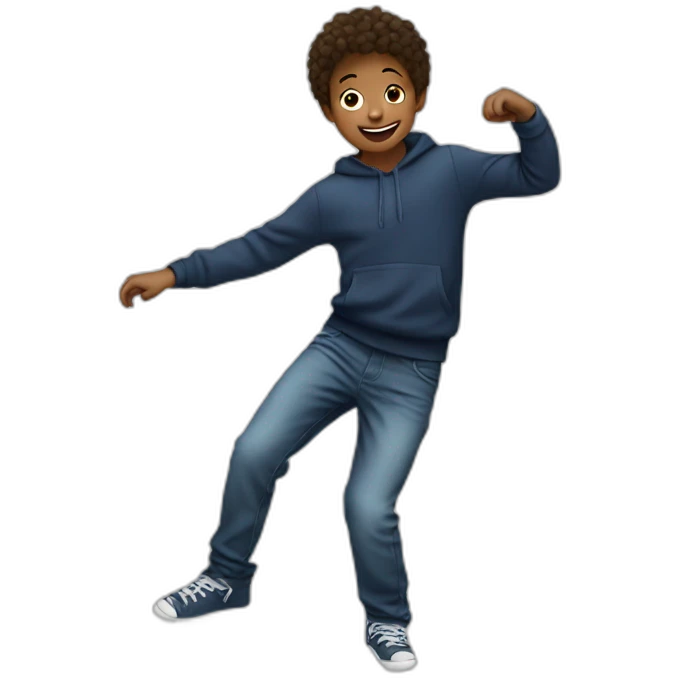 A kid dancing emoji