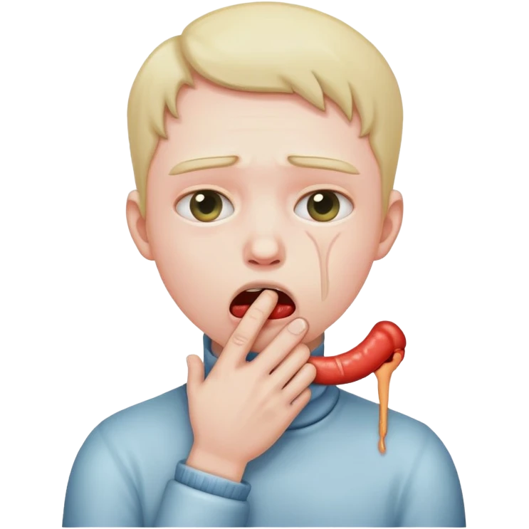 Person choking themselves emoji