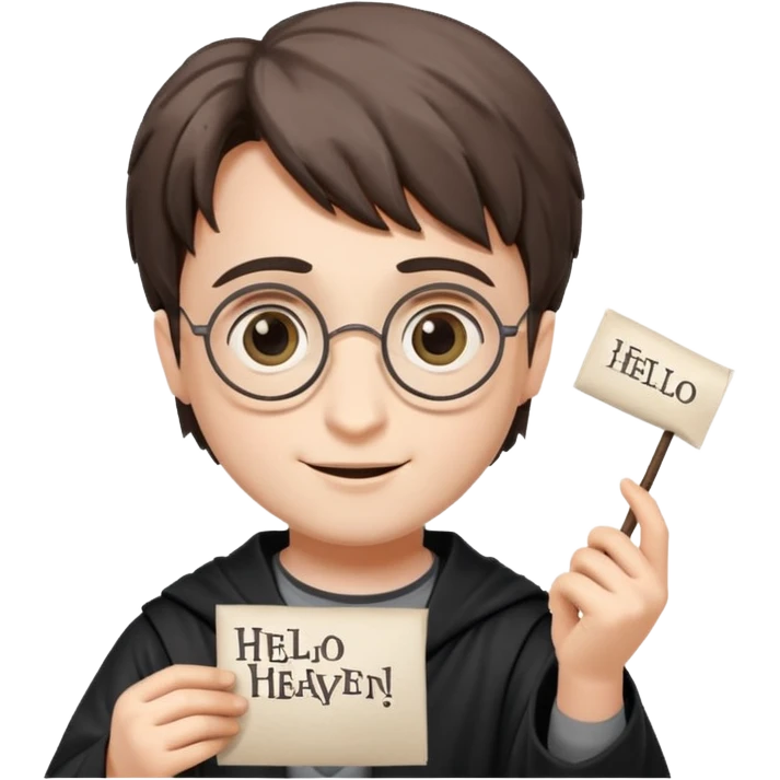 Harran Potter olsun elinde kağıt olsun kağıtta merhaba cennet yazsın emoji