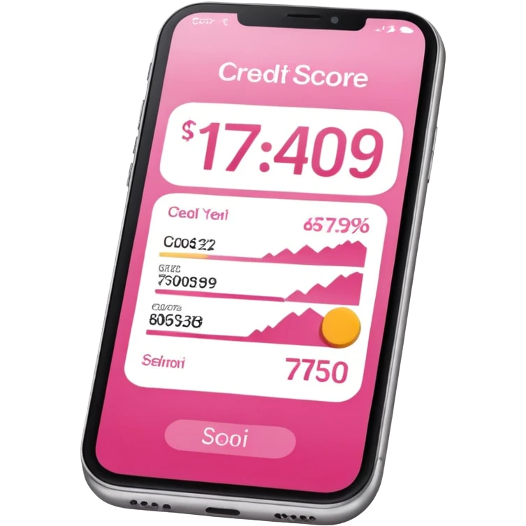pink credit score check emoji