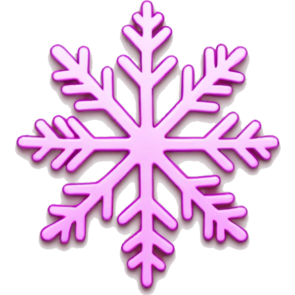 Pink snowflake emoji