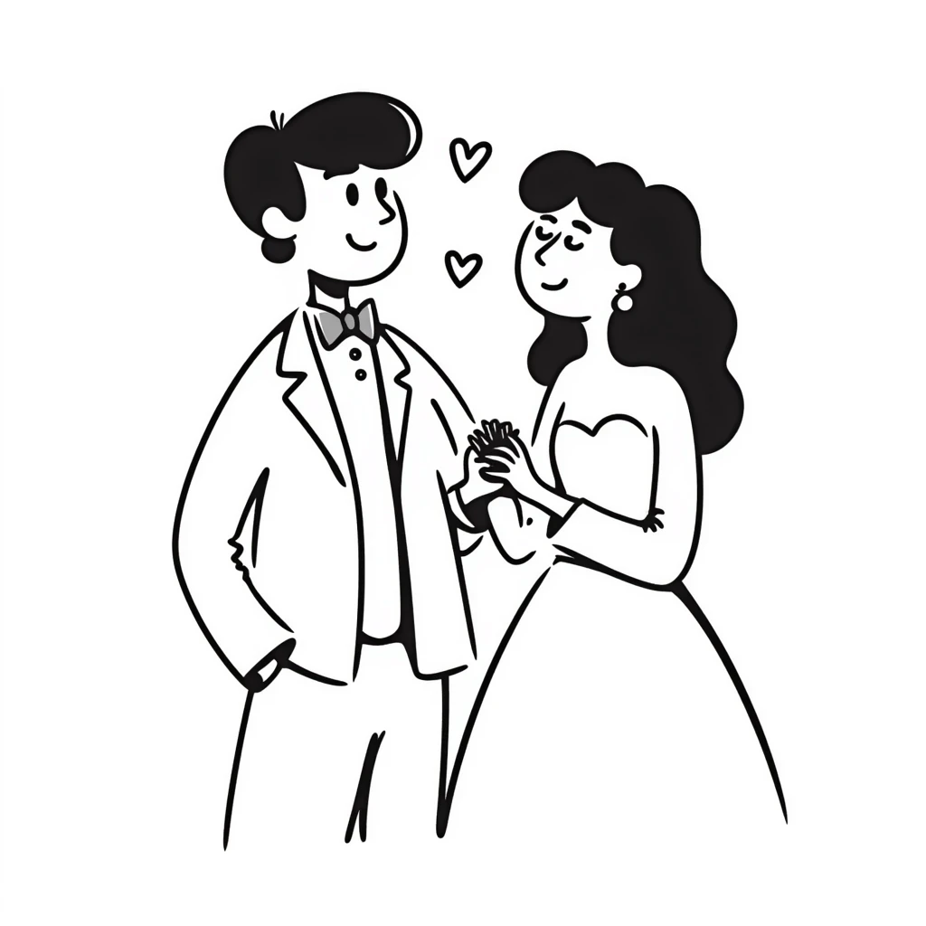 husband and wife together, wedding rings emoji