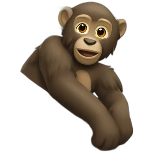 singe dans un arbre emoji