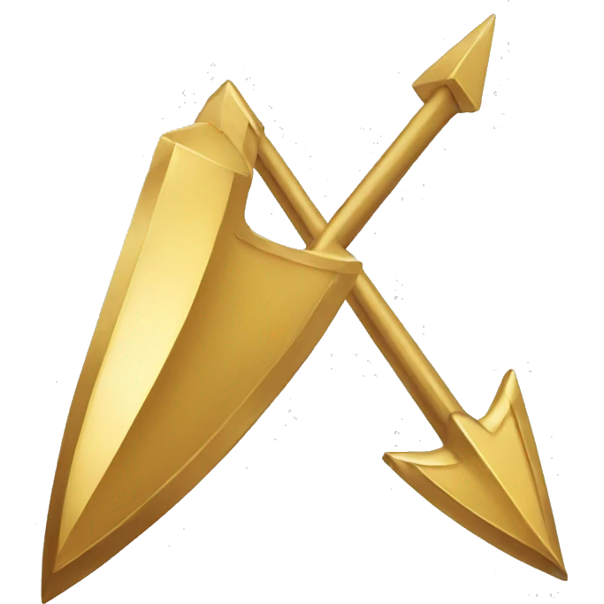 gold arrow with black outline pointing up emoji