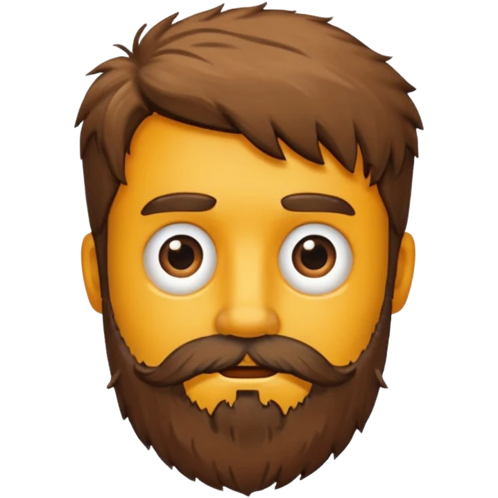 Scruffy beard emoji