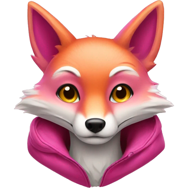 an anthropomorphic pink fox emoji