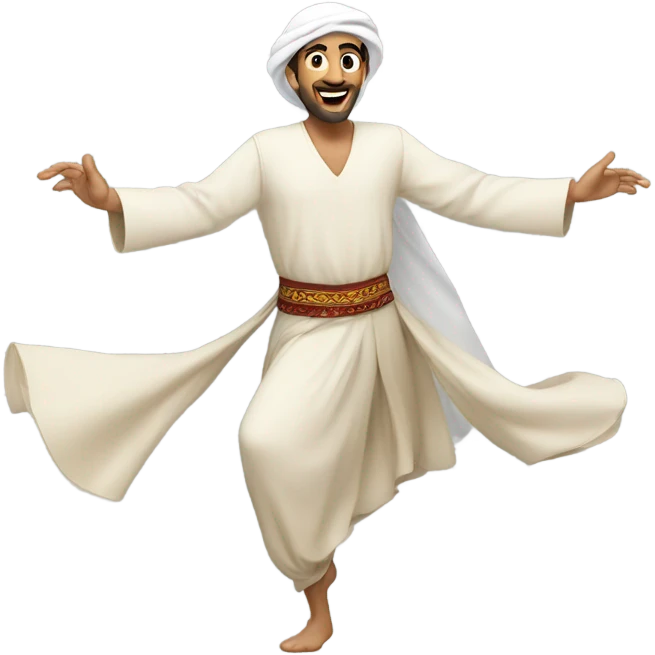 An Arab dancing  emoji