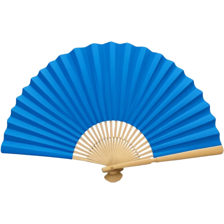 blue paper hand fan emoji