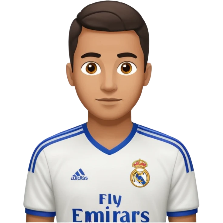 Latin male wearing adidas real madrid jersey emoji