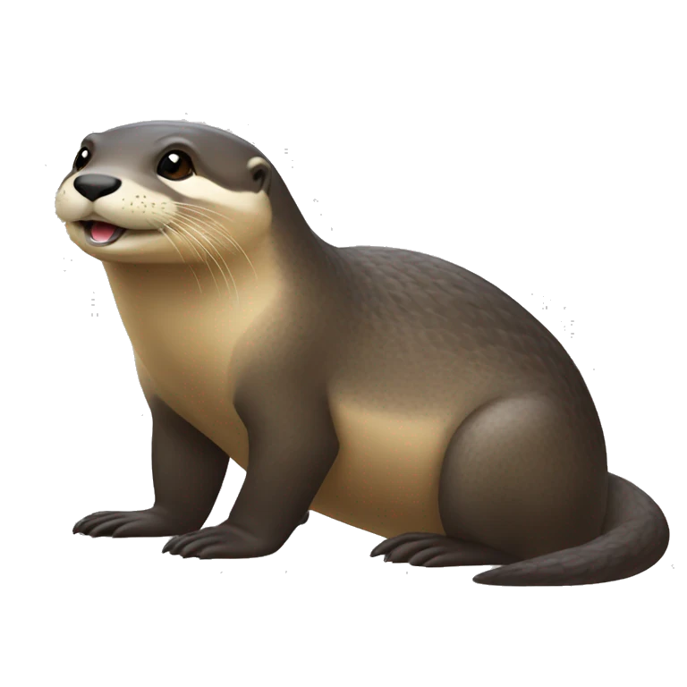 Loutre sur tortue emoji