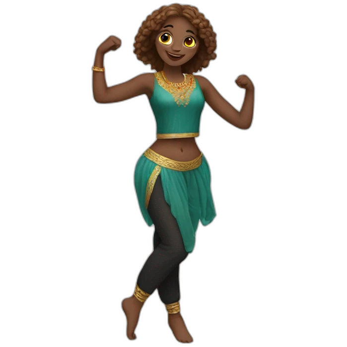 Ladki with dance emoji