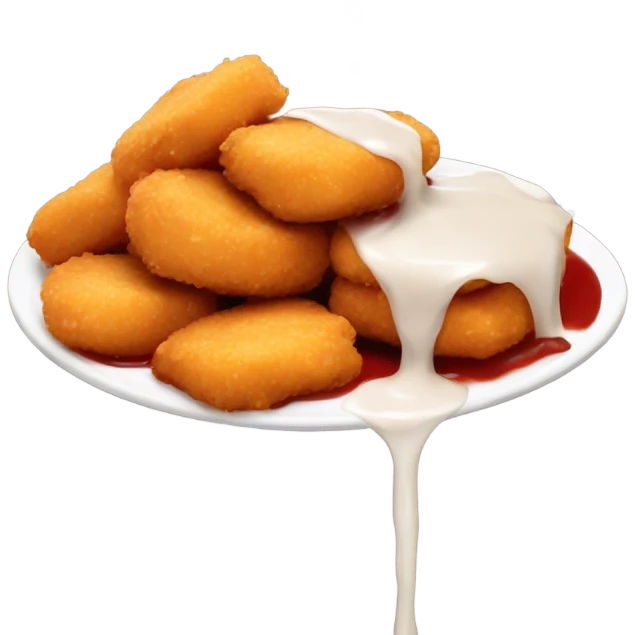 Sauce dripping of chicken nuggets  emoji