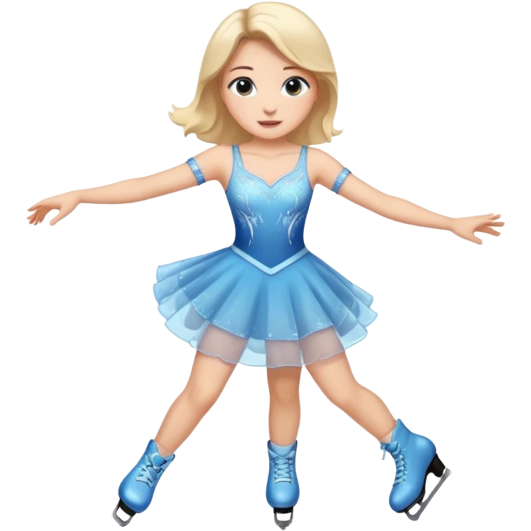 buz pıstının ustunde kayan,yarısma ıcın elbıse gıymıs ve artıstık hareketler yapan kadın emojısı  emoji