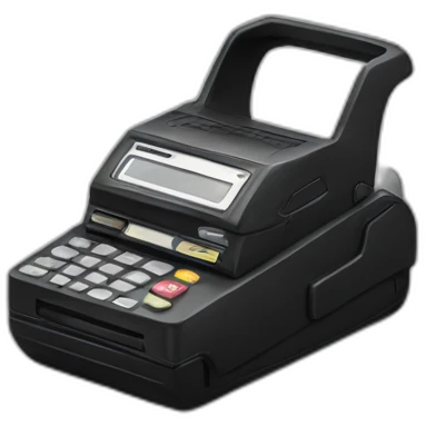 Retro black pager emoji