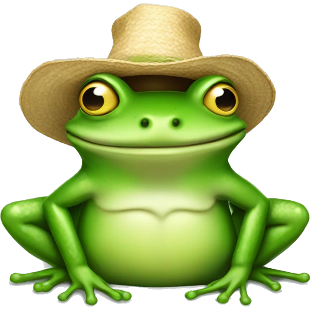 Frog with strawhat emoji