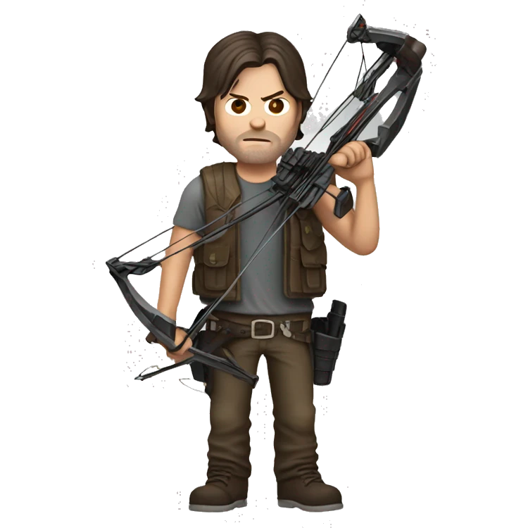 daryl dixon whit a crossbow emoji