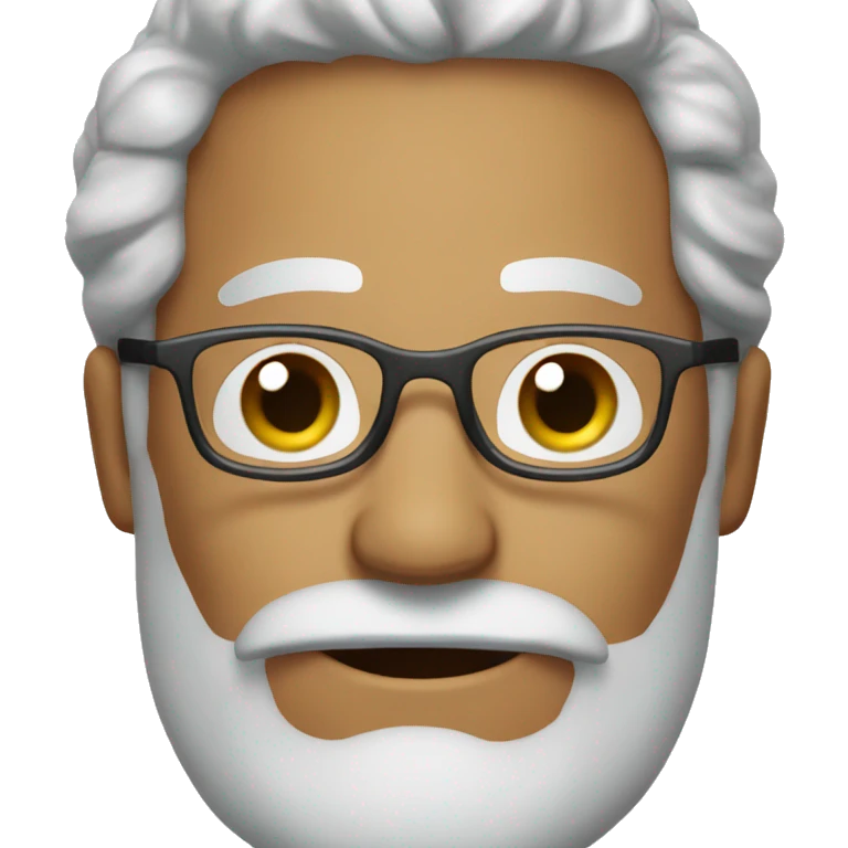 man with greying beard and glasses emoji