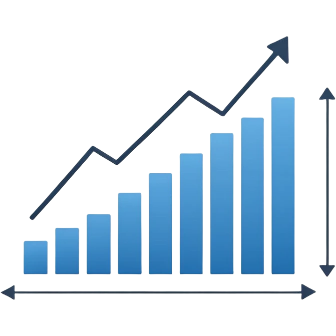 napravi analytics koji ide ravno i odjednom raste na gore emoji