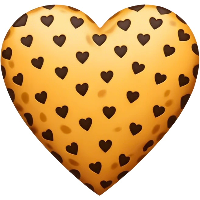 Cheetah print heart emoji