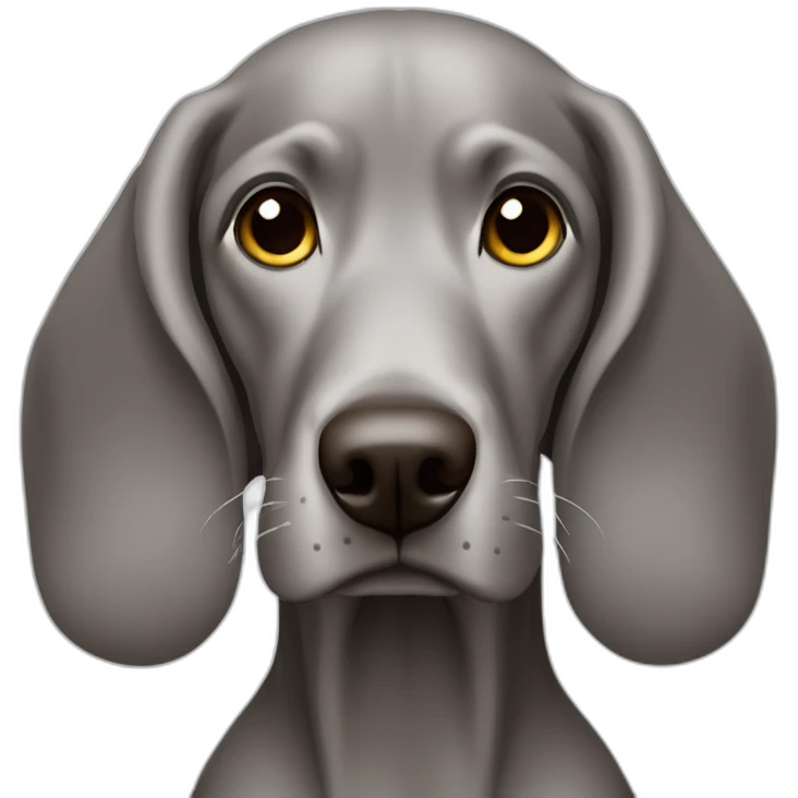 weimaraner with long hair emoji