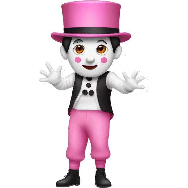Pink mime  emoji