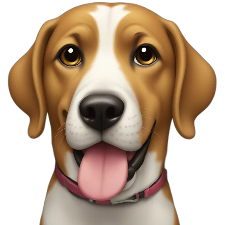 A dog with money in his mouth emoji