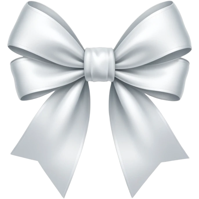 White ribbon like a bow emoji