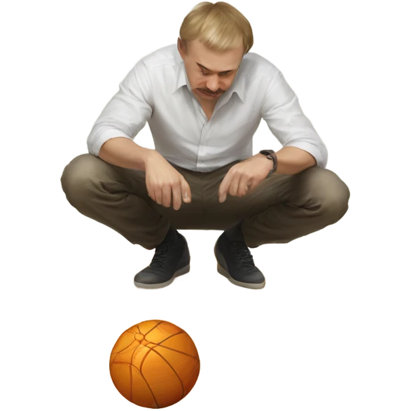 a russian man drawing a ball in the floor  emoji