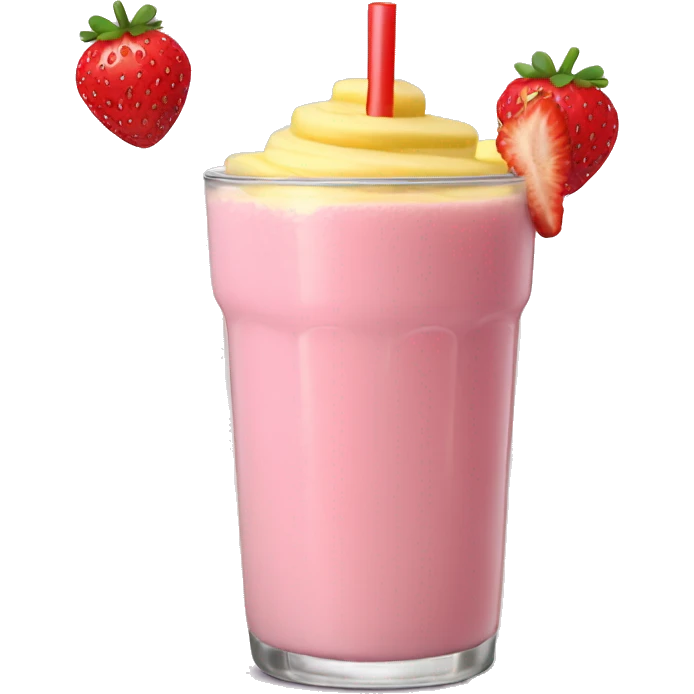 Strawberry banana smoothie emoji