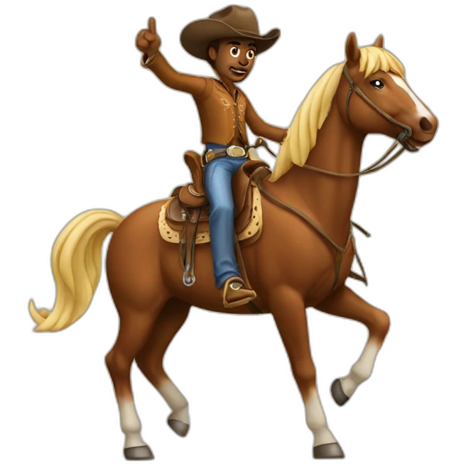 cowboy on horse emoji