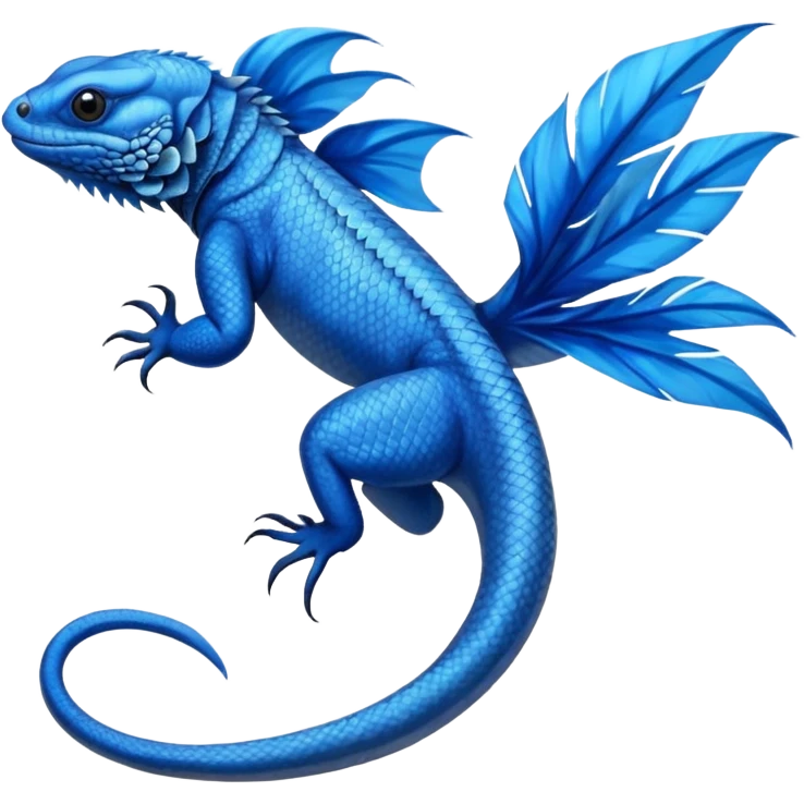 Mountain-Blue-Bird-Blue-Iguana-Blue-Betta-Fish-Russian-Blue-Cat-Fusion-animal-hybrid-creature emoji