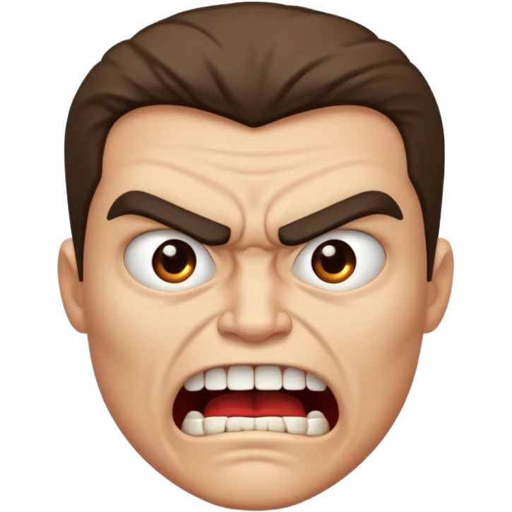 Super angry face emoji