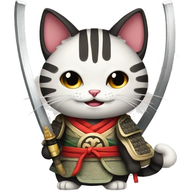 smiling samurai cat emoji