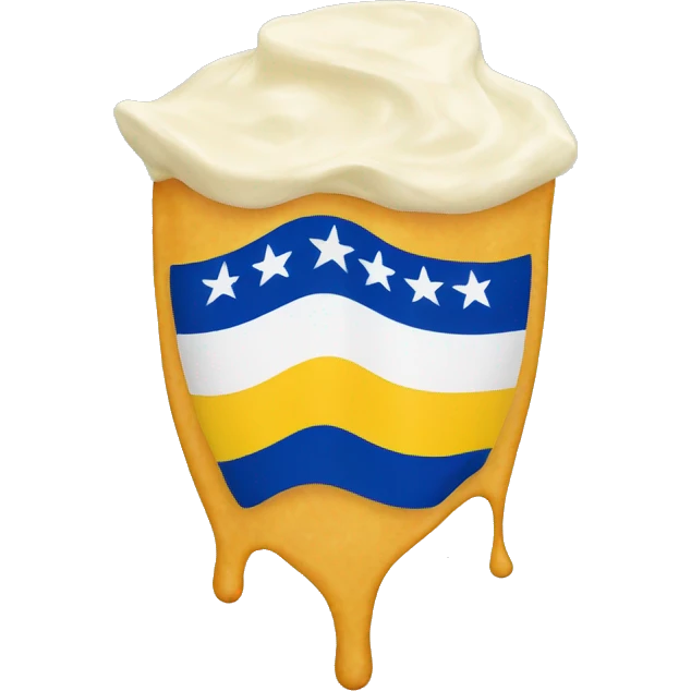 Flag with mayonnaise emoji