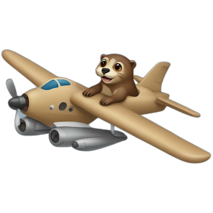 Loutre sur un avion emoji