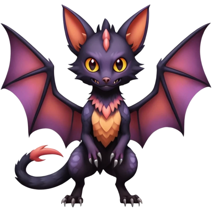 Noivern-Noibat-Torracat-Lykoi-fusion emoji
