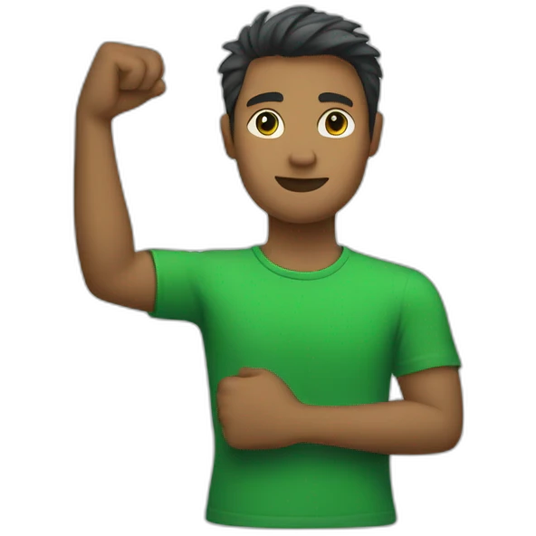 Arm with a green shirt emoji