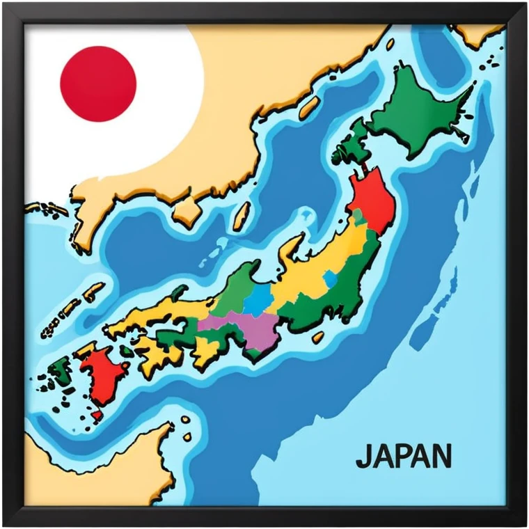 japan county map emoji