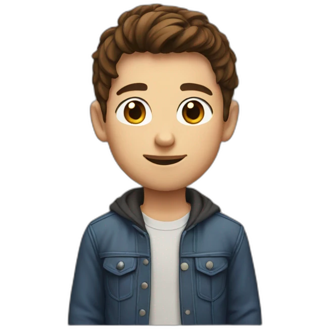young boy with little brown hair streaming twitch emoji