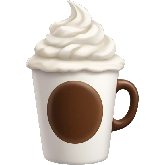 Coffee with whipped cream  emoji