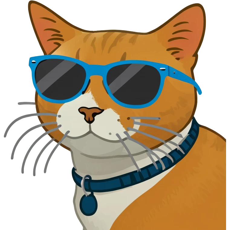 Cat with sunglasses emoji